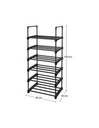 Pantofar, Songmics, Negru, LSA23BK, 45 x 30 x 106 cm - 6