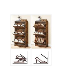 Pantofar, Vasagle, Maro Rustic, 60 x 24 x 120 cm, 3 usi - 2