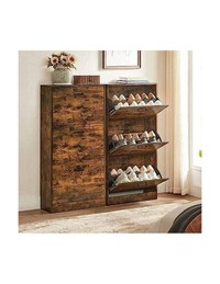 Pantofar, Vasagle, Maro Rustic, 60 x 24 x 120 cm, 3 usi - 7