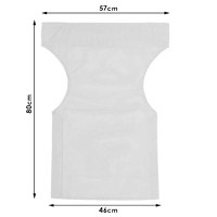 Panza scaun de regizor alba, profesionala, semi-transparenta - 3