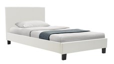 Pat 1 persoana 100x200 cm Nevil 141 Alb mat