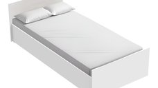 Pat 1 persoana Toscana Pako World Alb 90x200x10 cm