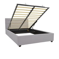 Pat cu depozitare Molito Gri 120x200x91 cm - 2