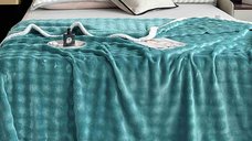 Patura Cocolino Groasa Bordy V11 Turcoaz 200x230 cm