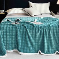 Patura Cocolino Groasa Bordy V11 Turcoaz 200x230 cm - 1