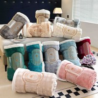 Patura Cocolino Groasa Bordy V3 Blue 200x230 cm - 2