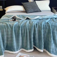 Patura Cocolino Groasa Bordy V3 Blue 200x230 cm - 1