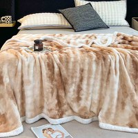 Patura Cocolino Groasa Bordy V7 Marmura Gold 200x230 cm - 1