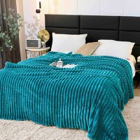 Patura Cocolino Groasa Stripe V8 Turcoaz 200x230 cm - 1