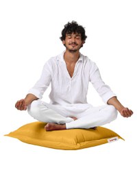 Perna de gradina Cushion Pouf Galben 15x70x70 cm - 2