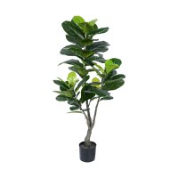 Planta decorativa Fiddlehead in ghiveci plastic PP verde 120 cm - 1