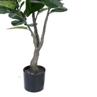 Planta decorativa Fiddlehead in ghiveci plastic PP verde 120 cm - 3