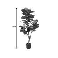Planta decorativa Fiddlehead in ghiveci plastic PP verde 120 cm - 4