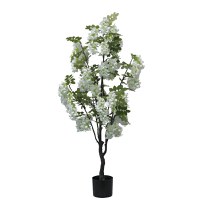 Planta decorativa Floarea de fasole in ghiveci alb plastic PP 125 cm - 1