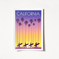Poster A4 California Multicolor 21x29.7 cm - 1