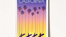 Poster A4 California Multicolor 21x29.7 cm