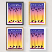 Poster A4 California Multicolor 21x29.7 cm - 2