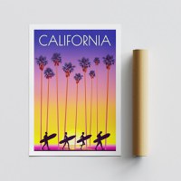 Poster A4 California Multicolor 21x29.7 cm - 3