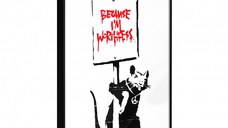 Poster - Banksy: Because I’m Worthless, cu Ramă neagră, 30x45 cm