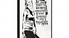 Poster - If You Want To Achieve Greatness, cu Ramă neagră, 20x30 cm