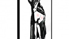 Poster - Moona Lisa, cu Ramă neagră, 20x30 cm