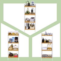 Raft baie, Songmics, Alb, 45x31.5x111 cm - 6