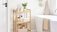 Raft baie, Songmics, Natural, 45x31.5x79.5 cm