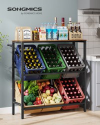 Raft bucatarie pentru navete si lazi, Rico, Maro, 105.4x40x117.3 cm - 1