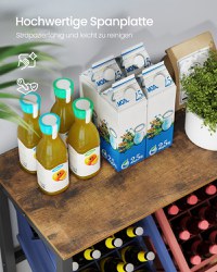 Raft bucatarie pentru navete si lazi, Rico, Maro, 105.4x40x117.3 cm - 6