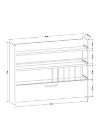 Raft de bucătărie Knott Alb 85x15x65 cm - 4
