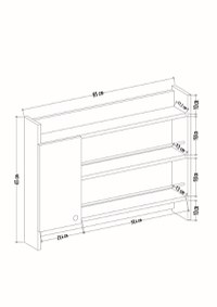 Raft de bucatarie suspendat Knerr Alb 85x15x65 cm - 7