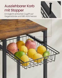 Raft de bucatarie Vasagle Maro 90x40x165.5 cm - 7