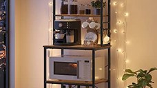 Raft de bucatarie, Vasagle, Negru , 60×40×167 cm