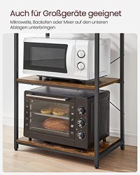 Raft de bucatarie, Vasagle, Negru , 60×40×167 cm - 5