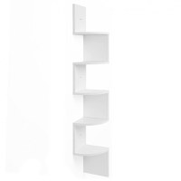 Raft de colt Vasagle, Alb 20x20x127.5cm - 2