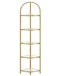 Raft de colt, Vasagle, Auriu, 29.5x29.5x 163.2 cm - 2