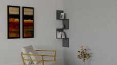 Raft de colt Zikzak Antracit