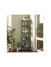 Raft de depozitare, Songmics, 100 Kg, LGR23BK, Negru, 30 x 30 x 123 cm - 2