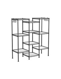 Raft de depozitare, Songmics, 100 Kg, LGR23BK, Negru, 30 x 30 x 123 cm - 3