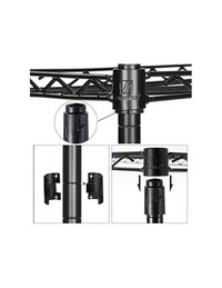 Raft de depozitare, Songmics, 100 Kg, LGR23BK, Negru, 30 x 30 x 123 cm - 5