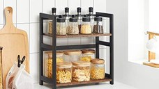 Raft de organizare, Songmics, Negru, 42x18x43 cm