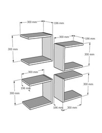 Raft de Perete Base - Alb - 5