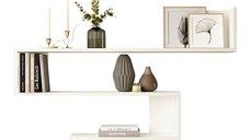 Raft de perete Belinda culoarea alba 120x14.5x71.4cm