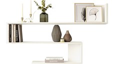 Raft de perete Belinda culoarea alba 120x14.5x71.4cm