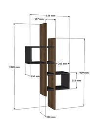 Raft de Perete Emse Oak-Antracit - 4