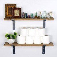 Raft de Perete LAM004 Negru-Walnut - 3