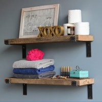 Raft de Perete LAM004 Negru-Walnut - 5