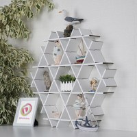 Raft din carton HEXBEYAZ Alb 70x67x11 cm - 4
