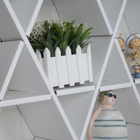 Raft din carton HEXBEYAZ Alb 70x67x11 cm - 6