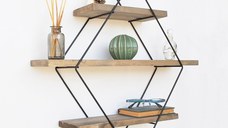 Raft din lemn Wr007 Nuc 60x60x14 cm